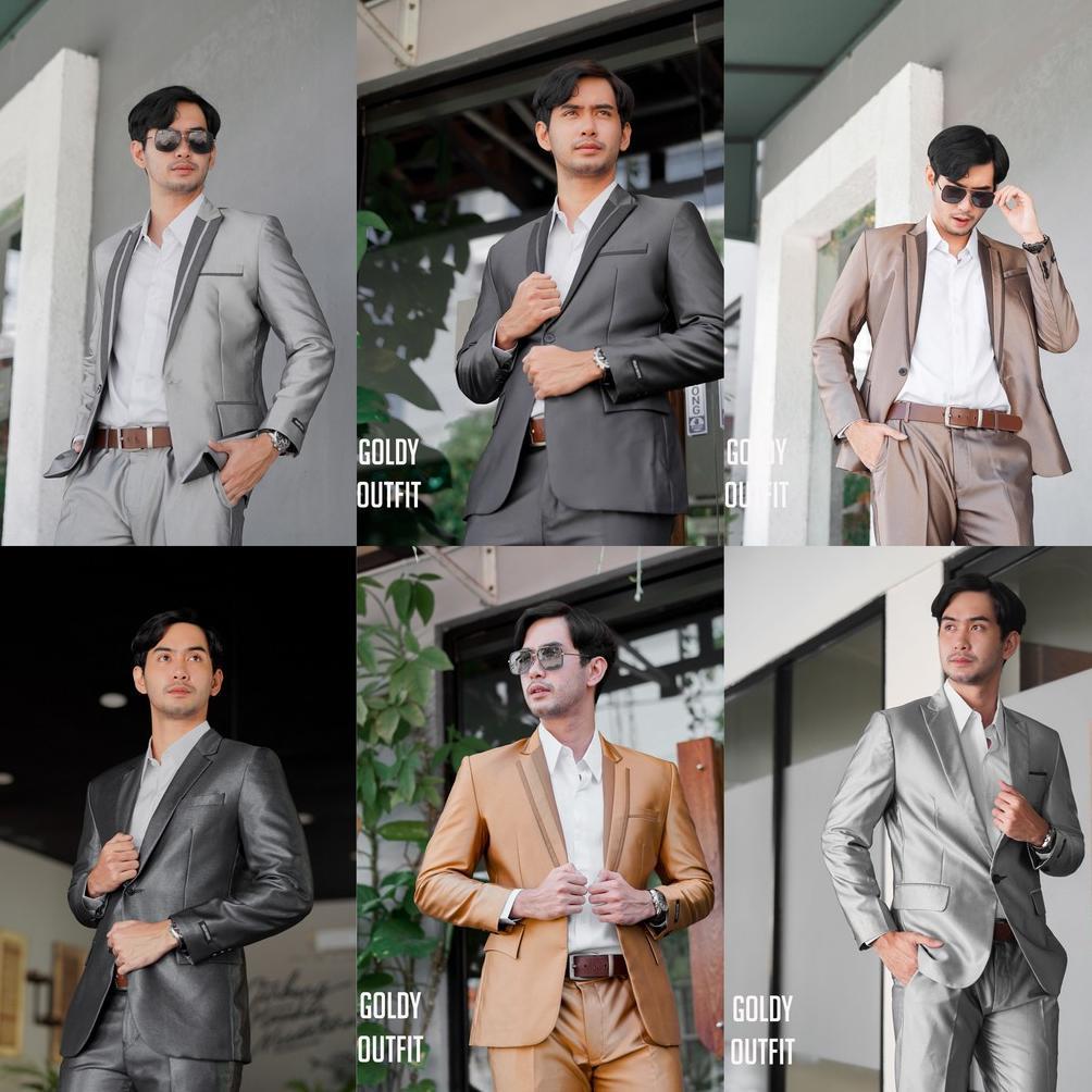 JAS PRIA - SETELAN JAS - JAS PENGANTIN BAHAN WOOL MENGKILAP