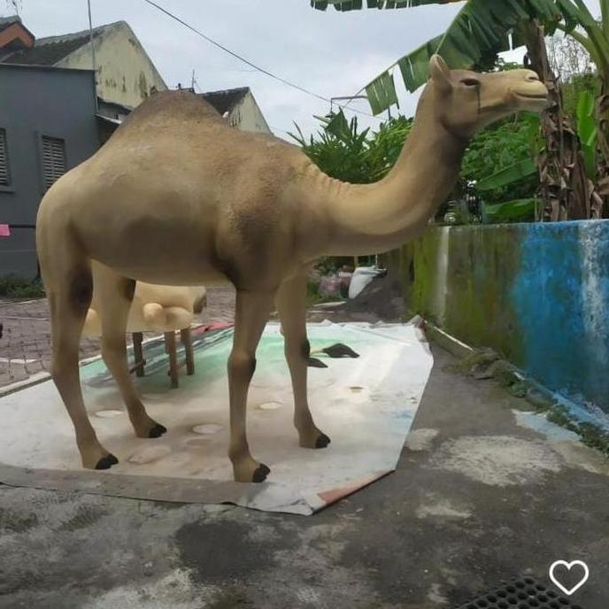 Patung styrofoam unta berdiri stereofoam dekorasi ramadhan idul fitri