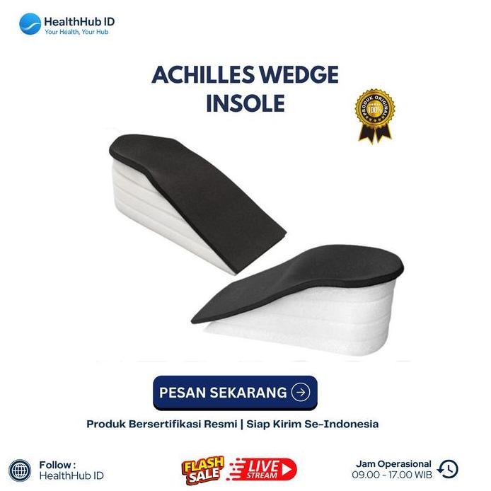New Achilles Wedge Insole Alas Sepatu Penyangga Tumit Pasca Cedera Achilles & Operasi Tendon
