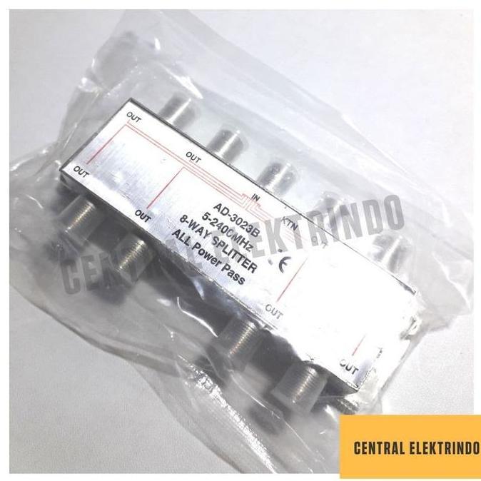 Splitter TV 8 Way Box Hijau