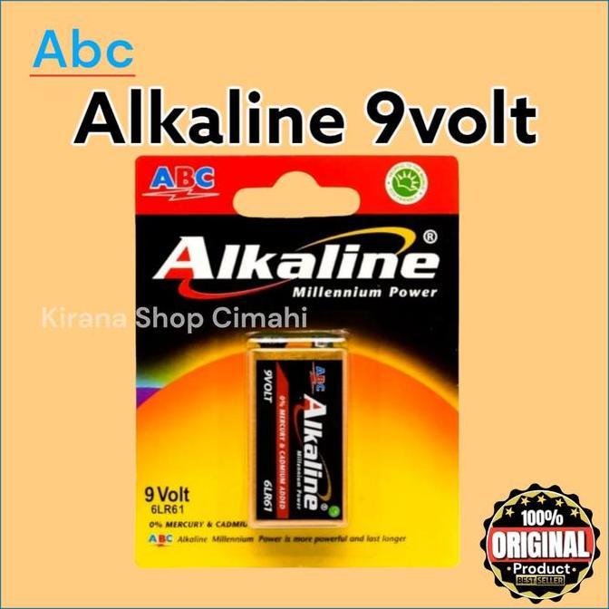 batu batre ABC alkaline 9 volt baterai / battery / 9v