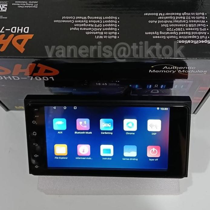DHD-7001T - Headunit Double Din Android DHD 7 inch Plug and Play Innova Lama - Calya Sigra - Avanza 