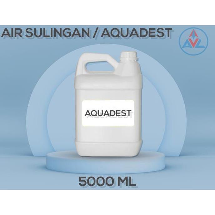Ready AQUADEST / AIR SULINGAN / AIR MURNI (H2O) - 5000 ML