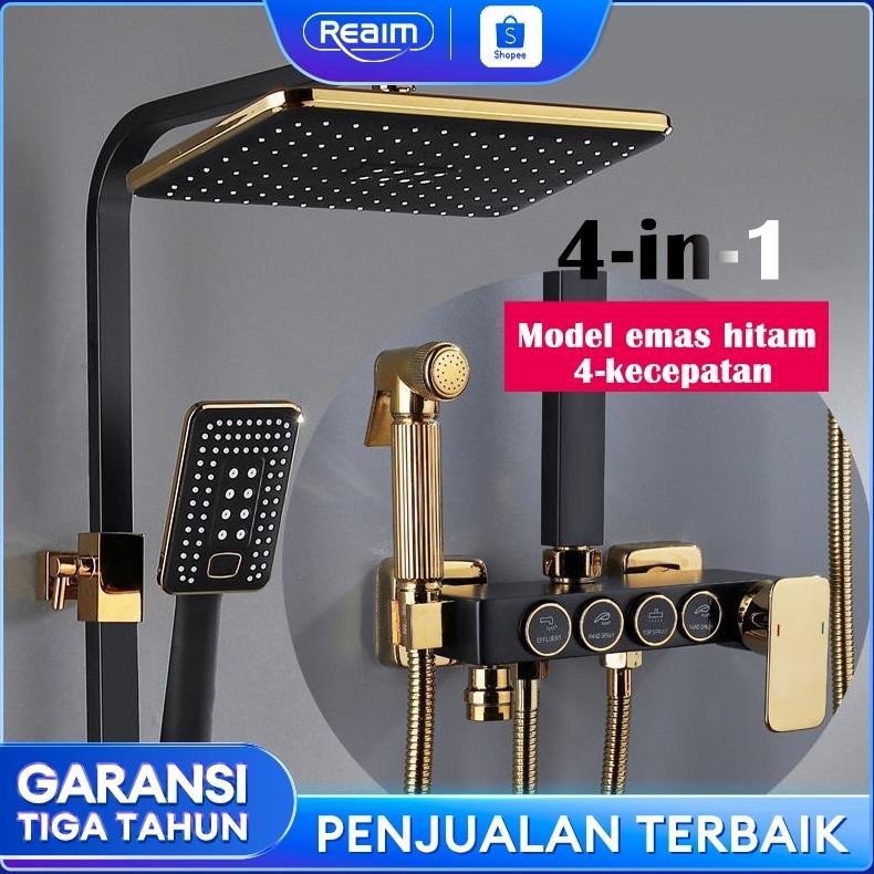 Shower set 4 Fungsi Panas-Dingin Dengan Faucet /Shower Tiang Komplit/Shower Tiang Set/Shower Tiang S