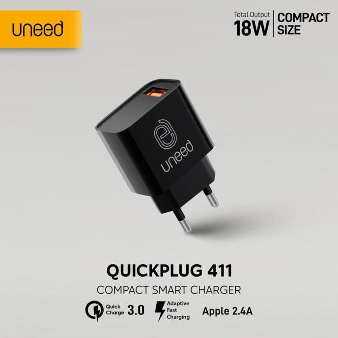UNEED QuickPlug Wall Charger Quick Charge 3.0 Max 18watt UCH411