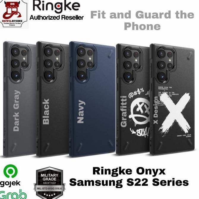 Case Samsung Galaxy S22 Ultra S22 Plus Casing S22 Ringke Onyx Original