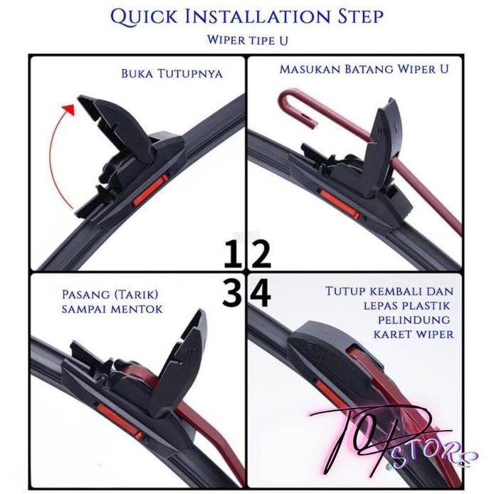 Wiper Dual Karet 2 Lapis Karet Semua Jenis Truk Colt Diesel Engkel Fuso Canter Elf Dutro Lohan Traga