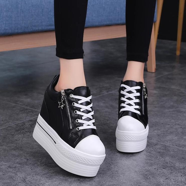 Terlaris Mp Store - Sepatu Boots Fasjhion Wanita Hak Dalam Resleting Samping Ht 58