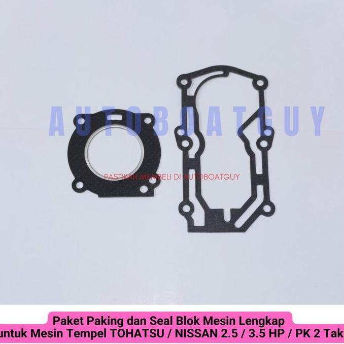 Paket Paking dan Seal Blok Mesin Lengkap untuk Mesin Tempel TOHATSU / NISSAN 2.5 / 3.5 HP / PK 2 Tak