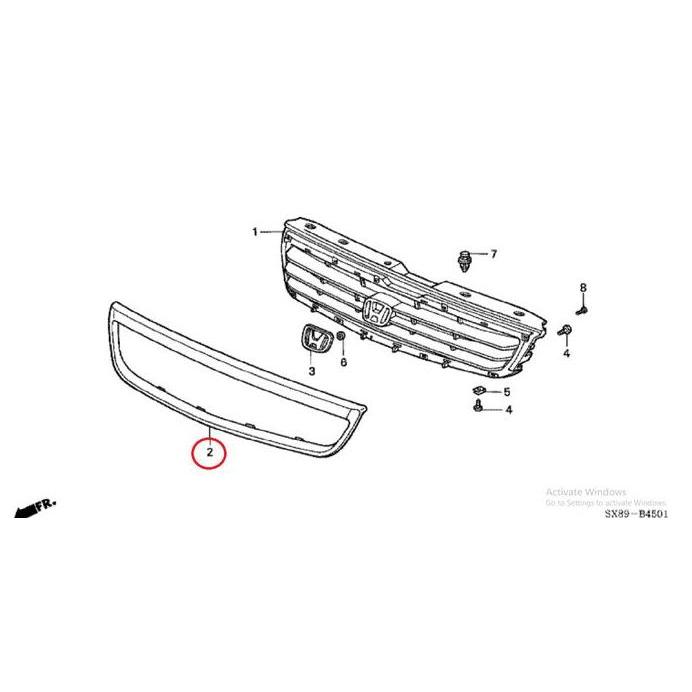 List Grill Honda CITY 1999 - 2003 Original