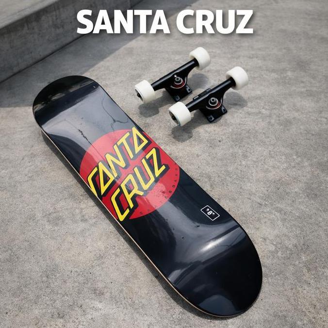 Santa Cruz Skateboard Lengkap 8.25 Fullset dengan BIG TRUCKS 5.25" dan Puppets 53 Conicalgodspeed Be