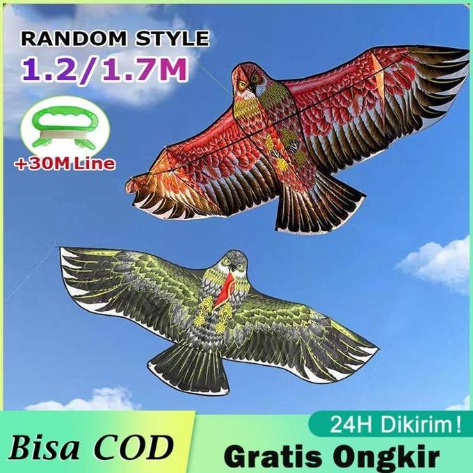 SESARKAL 1.2/1.7 M LAYANGAN ELANG Jumbo mainan layang layang Anak ke layangan layanglayang naga Laya