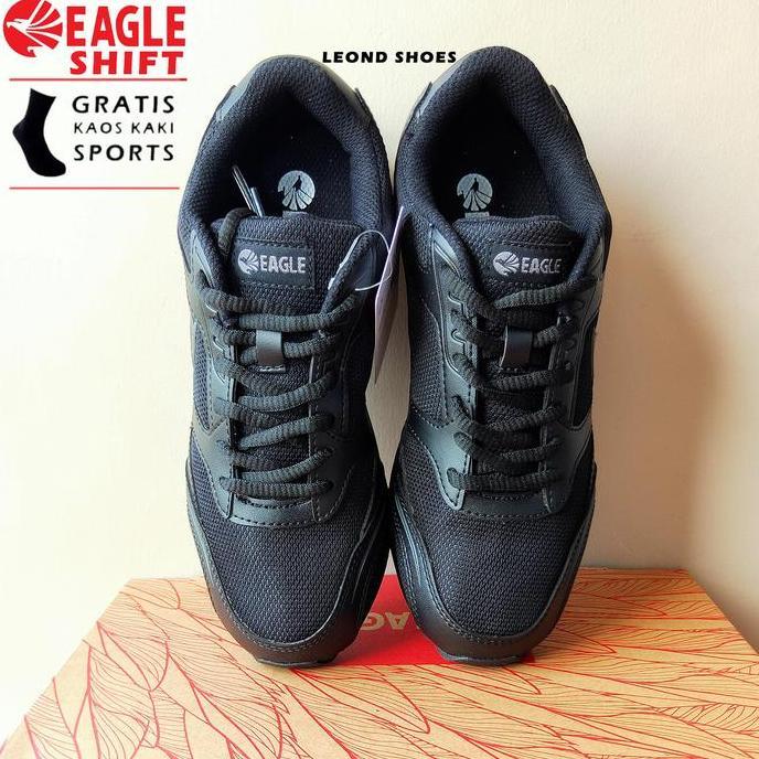Sepatu Sekolah Merk Eagle Shift Original Sepatu Sekolah Laki Laki Perempuan Dewasa Casual Hitam Shoe