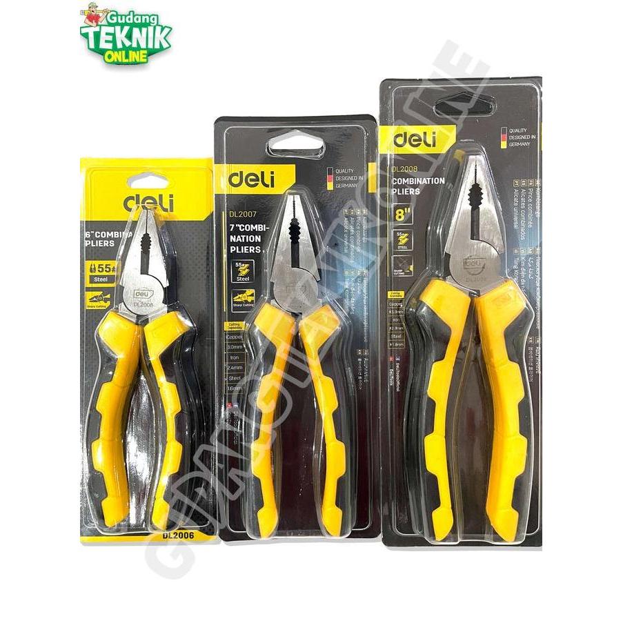 ARTHIONE Tang Kombinasi 6" 7" 8" DELI / Tang Kombinasi 6 7 8 Inch Combinations Pliers DELI