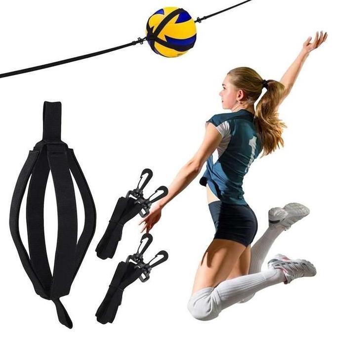 LEONAB Bola Voli Tali Strap Bola Voli Gantung Tali Bola Gantung Alat Latihan Bola Voli Spike Trainin