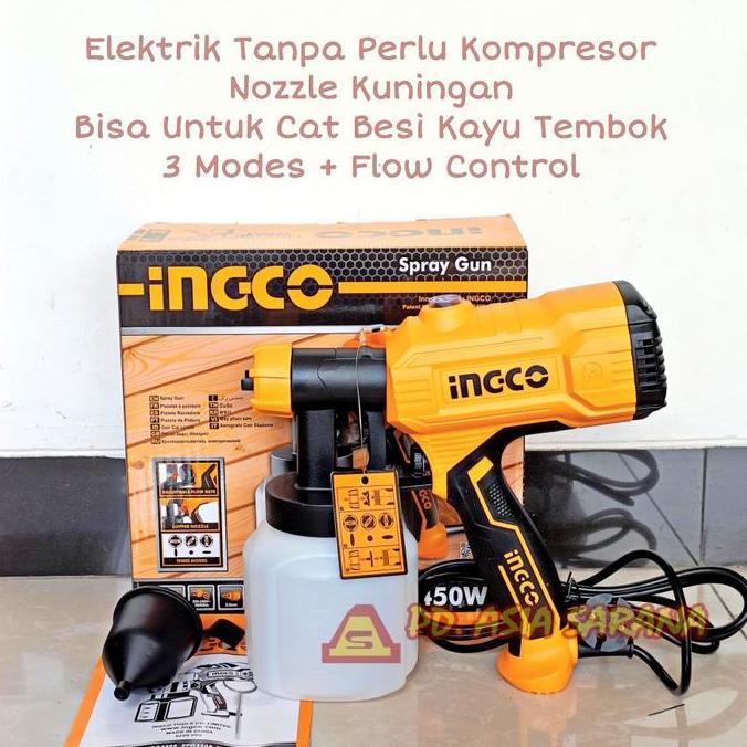 DAXZI Paint Spray Gun Listrik Besi Tembok INGCO Mesin Sprayer Cat Elektrik