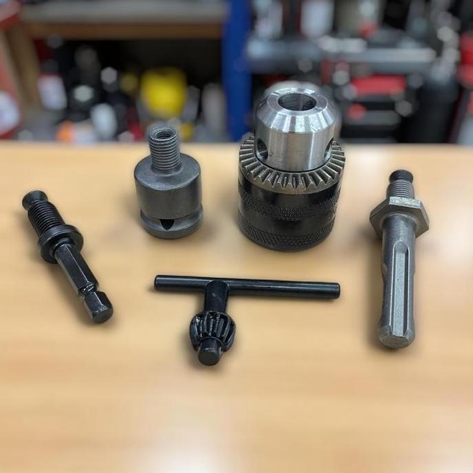 ZORRA8 Chuck Kepala Bor 10mm Set 3/8" Inch 24 UNF Adaptor Converter Impact Wrench SDS Plus Drill Dri
