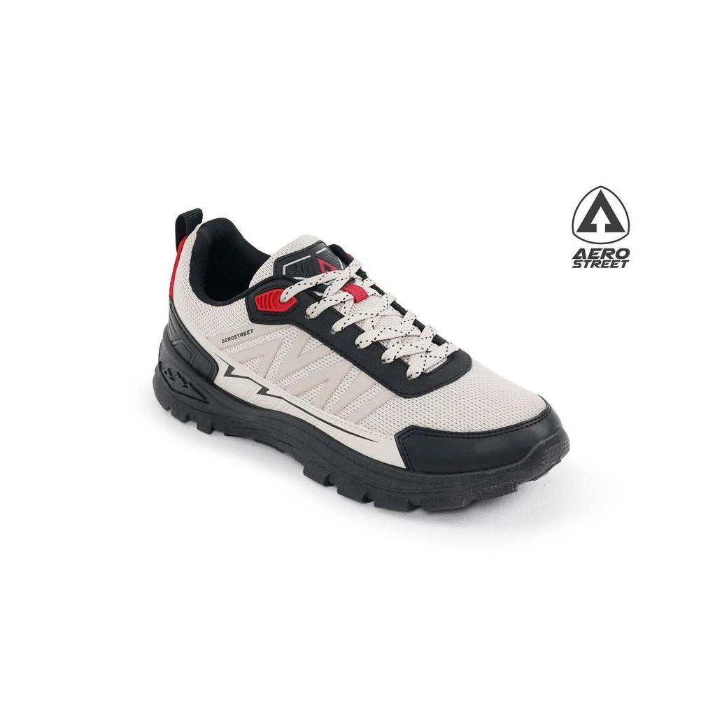 Limited Aerostreet Trex Outdoor Shoes Unisex Hitam/Krem/Merah Sepatu Boots Pria Wanita Sporty Aktivi