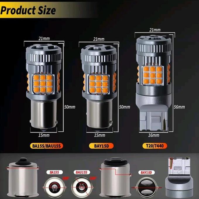 Lampu Led Sein T20 7440 superbright 3030 kedip normal