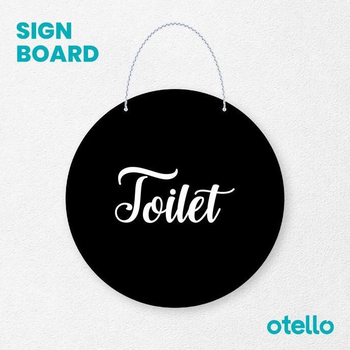 Otello Sign Tulisan Toilet Latin Signage Board Acrylic Papan Gantung