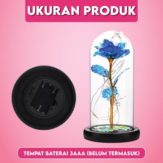 Lampu Bunga Mawar LED Besar FREE Box Gift Dekorasi Kado Pajangan Kamar Hiasan Beauty And The Beast C
