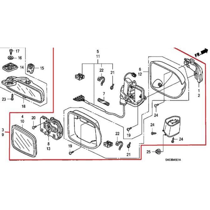Spion Komplit Retrack Jazz GD3 VTEC Original