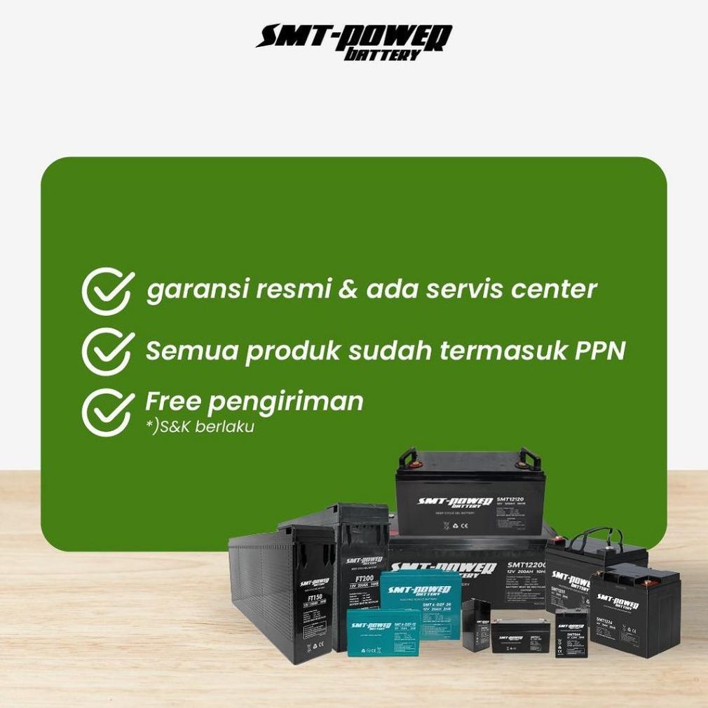 Baterai SMT-Power SMT067 6v 7.5ah 20Hr Competible 6v 7ah 20Hr. Packing Aman Kirim Seluruh Indonesia