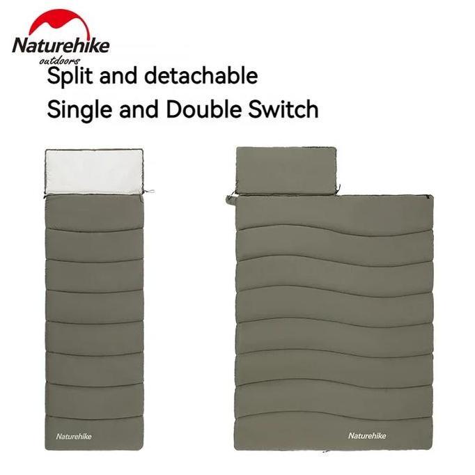 Sleeping Bag Ultralight Naturehike CNK2300SD016 LD250 Kantong Tidur Hiking Tebal Hangat Sliping Bag 