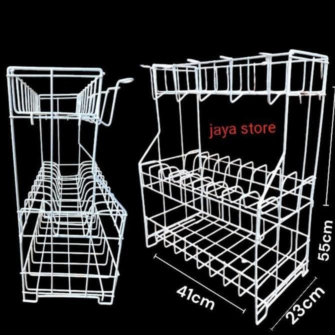 GAVANISHOPJAYA - RAK PIRING RPL SUSUN 3 WASTAFEL/RAK PIRING GANTUNG DINDING/RAK PIRING DAPUR/RAK PIR