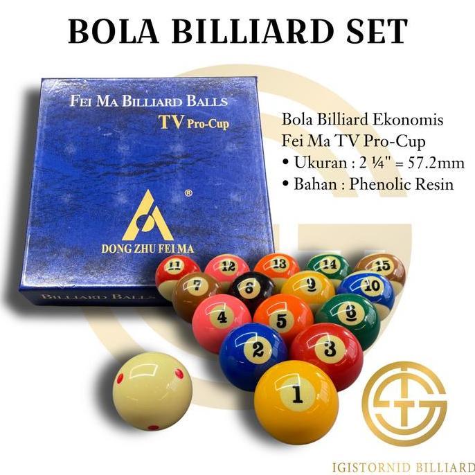 Bola Billiard Set Meja 9ft - Brown Set