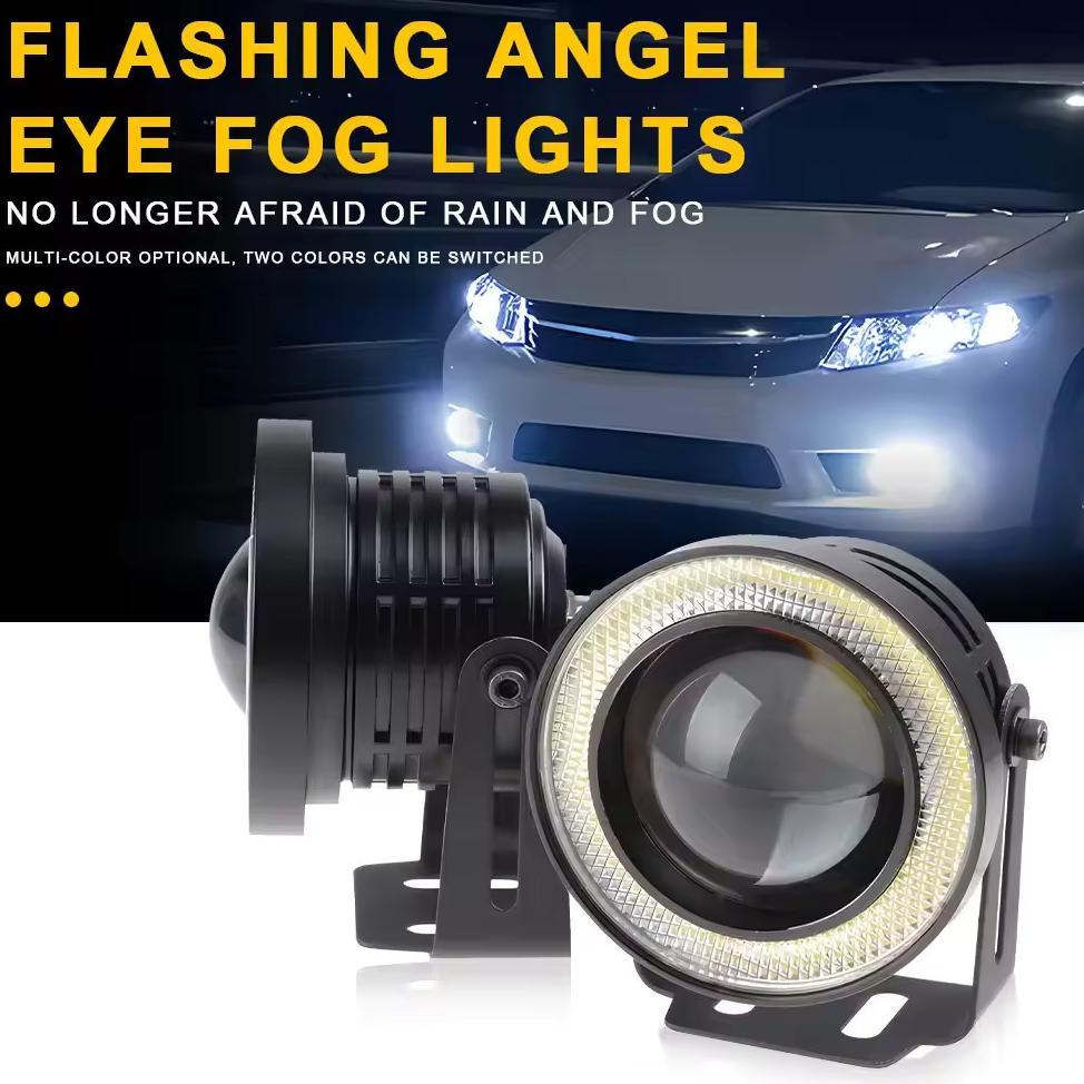 Awet Fog Lamp Lampu Kabut Sorot Angel Eye Mobil Motor 12Volt Innova Avanza Xenia Bulat Terang 3.5Inc
