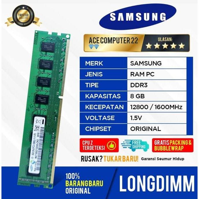 RAM SAMSUNG LONGDIMM / PC DDR3 8GB PC 12800