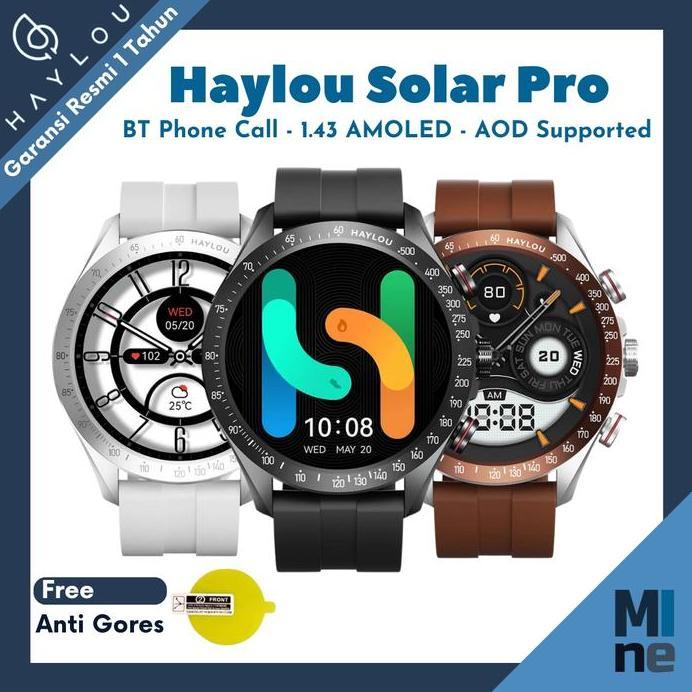 Haylou Solar Pro Smartwatch Bluetooth Call AOD Waterproof Original AMOLED Display