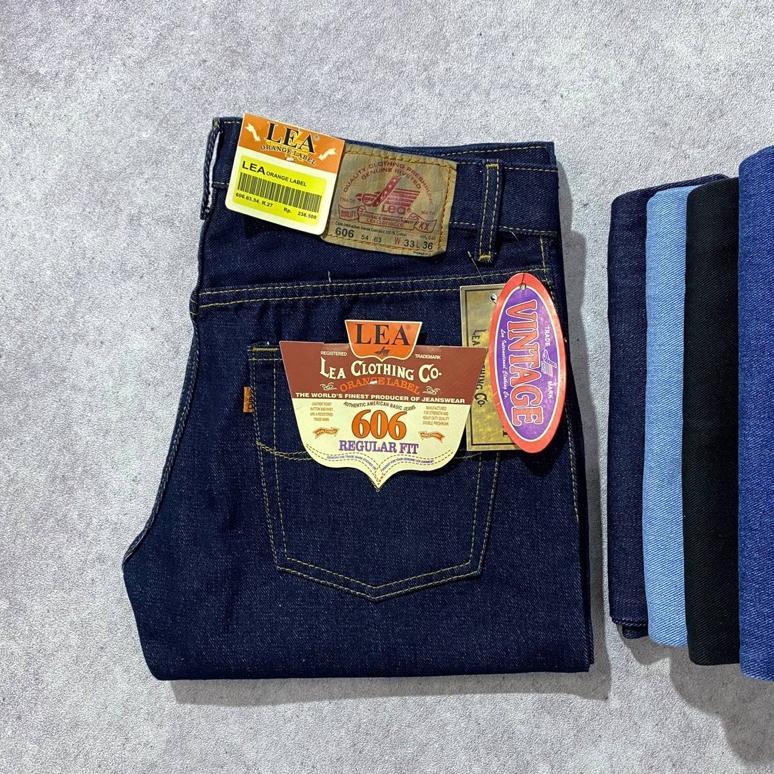 sale Celana Jeans Panjang Pria LEA 606 Standar Reguler Basic Original Hight Quality Size 28 - 44