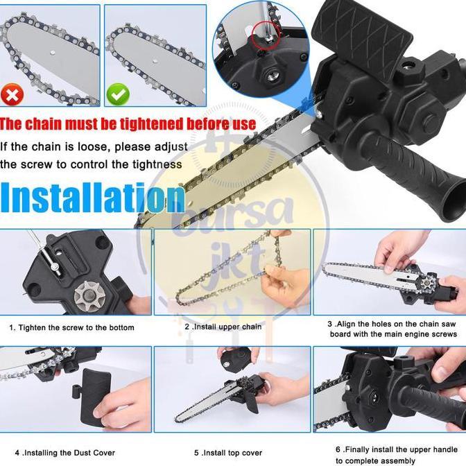 OVMIDEX GERGAJI LISTRIK MATA BOR CHAIN SAW ELEKTRIK DRILL GERGAJI POTONG KAYU serutan  kayu