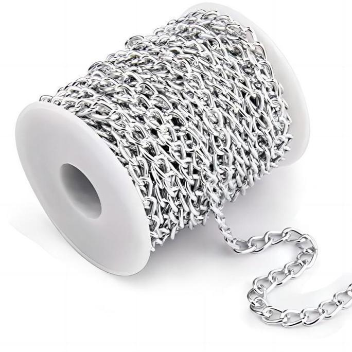 REDDAR 1roll/5m Rantai Kalung Gelang Rantai Alumunium Rantai Aksesoris Kalung Gelang Untuk Membuat P
