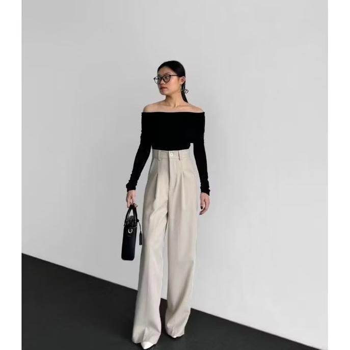 Termurah Viona Pants - Celana Panjang Wanita Highwaist - Losee Pants Celana Kulot Anti Kusut