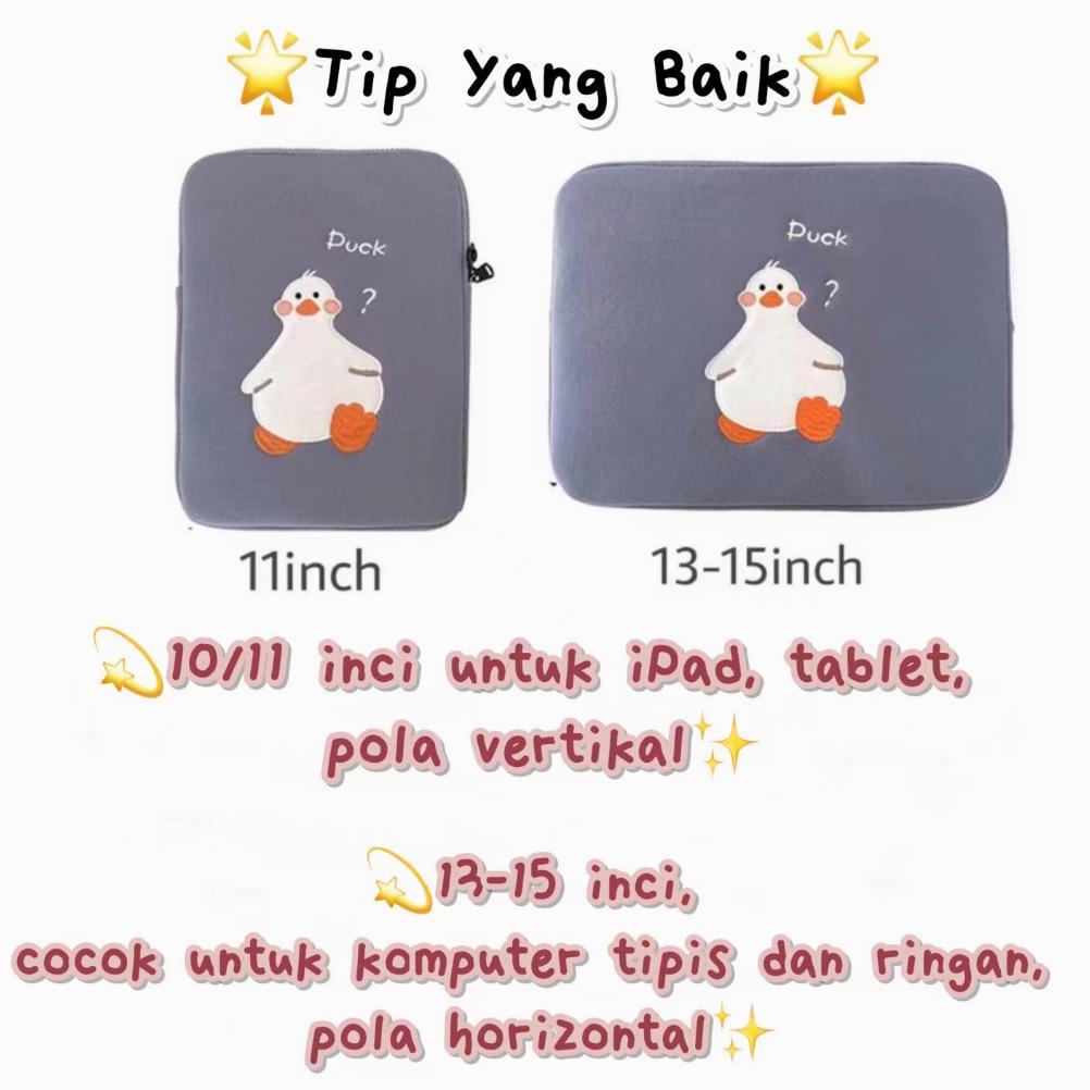 Limited Tas Laptop Ipad Laptop Tas Tablet Macbook Air Pro Lucu Gambar Beruang Premium 10 11 13 13.6 