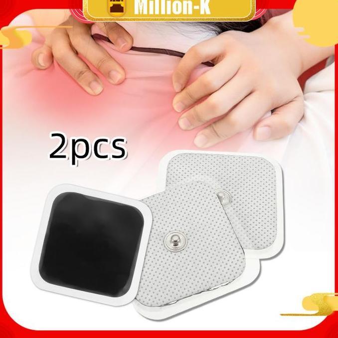 TELENIUM 2Pcs 5x5cm Pad Electrode EMS / Elektroda Pad Tens / Pad Tens Kancing PROTOK