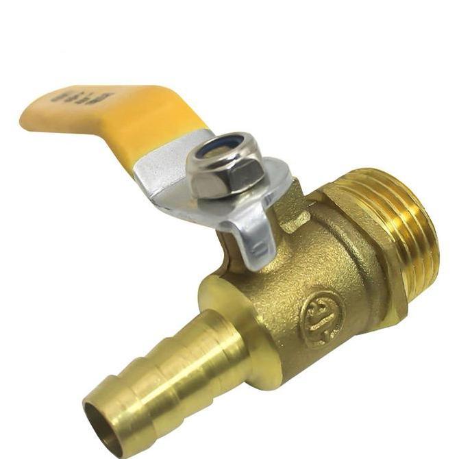 KOLANAME Keran Gas 1/2 Inch Kran Oven Gas Kran Gas Water Heater Stop Kran Gas Bahan Kuningan PROTOK