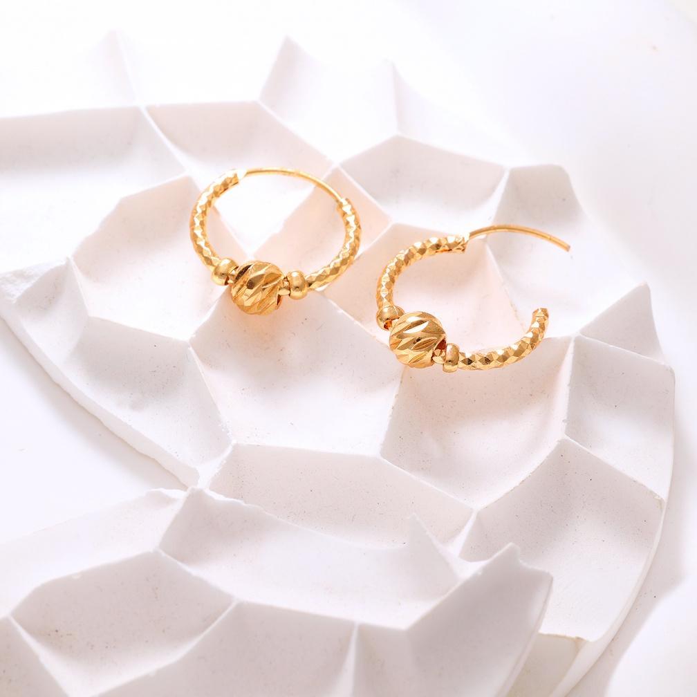 MURAH HYL JEWELRY 299E ANTING TITANIUM WANITA ANTI KARAT DAN ANTI LUNTUR ASLI DEWASA PANJANG SILVER 