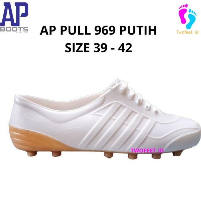 Sepatu Karet AP Boots Multi Fungsi - AP BOLA 969 PUTIH dan HITAM  - AP BOLA 969 PUTIH DAN HITAM