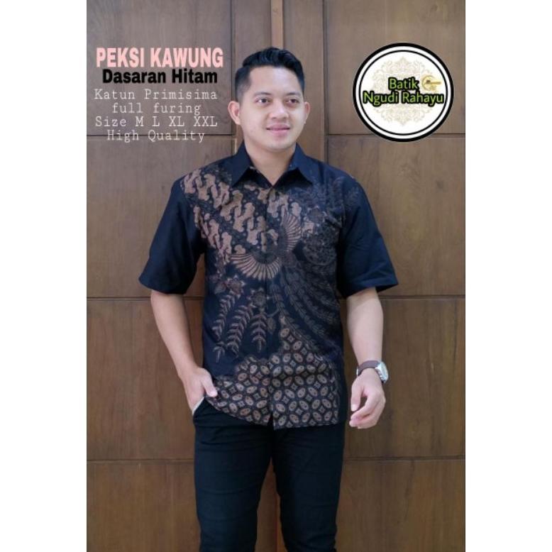 BIG SALE Batik Pria Lengan PENDEK Reguler Fit Keris Modern Premium Baju Atasan Batik Cowok Original
