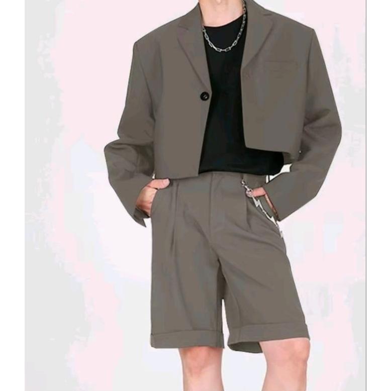 TERBARU Jas Crop Pria - Blazer Crop Top Pria - Croped Pria