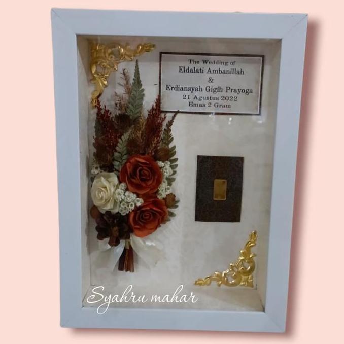 Bingkai Mahar logam mulia frame minimalis/30x20 DS