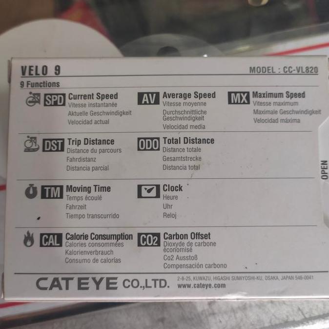 Speedometer Sepeda Cateye Velo 9