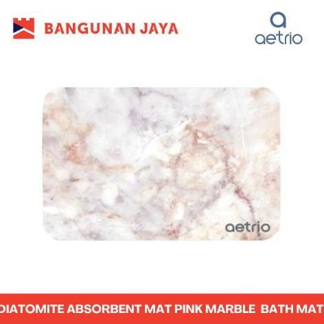 SUPER HEMAT - AETRIO DIATOMITE ABSORBENT MAT PINK MARBLE BATH MAT | PINK MARBLE KESET KAKI