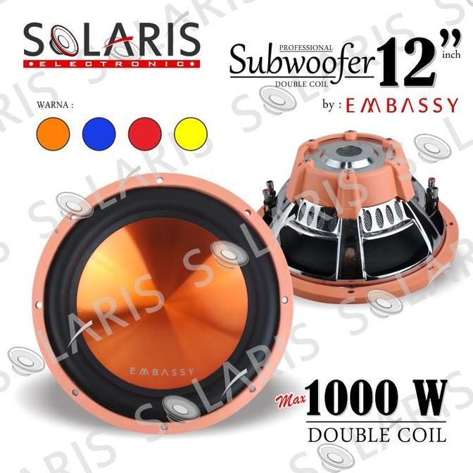 Subwoofer 12 Inch 1000 Watt Embassy Ey-128 Original