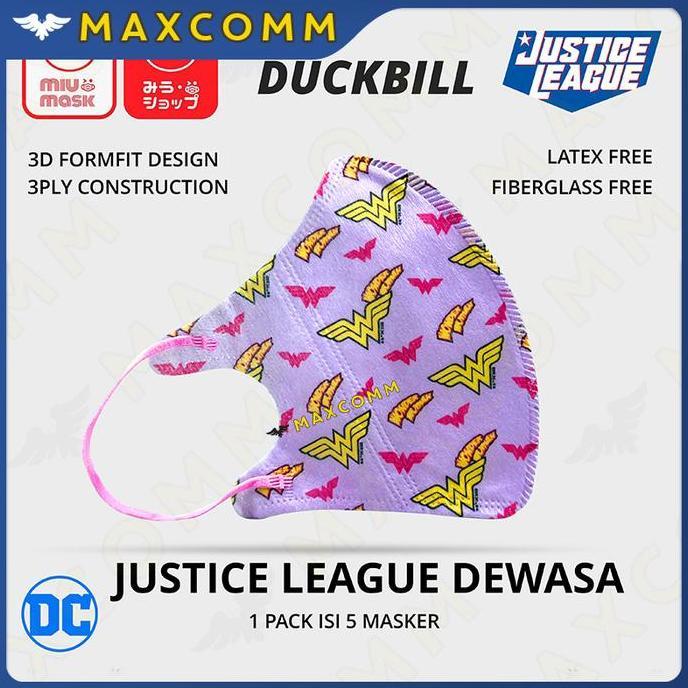 Masker Miu Mask Justice League 3D Duckbill Mask Dewasa (3Ply)