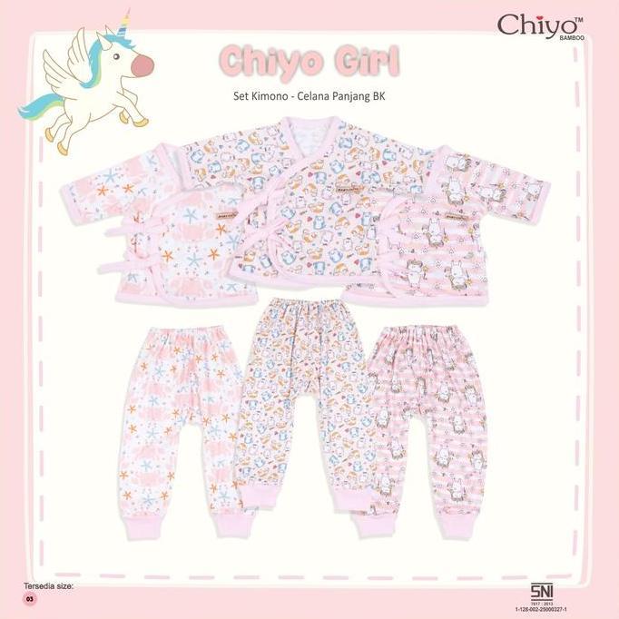 [TOMS] CHIYO BABY (3stel) Kimono + Celana Panjang Motif Terbaru BAMBOO FIBRE baju newborn | Stelan K